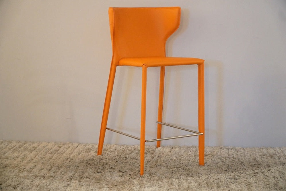 Carlton Counter Height Barstool 555 Orange PU