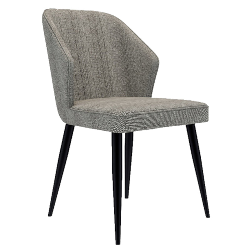 EXPRESS Side Chair(KD) 512 Matte Black/6248 Grey Fabric