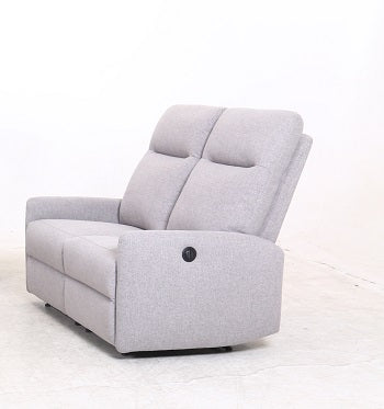 Lalas - 2-seater Recliner (Light Grey Fabric) - 47894