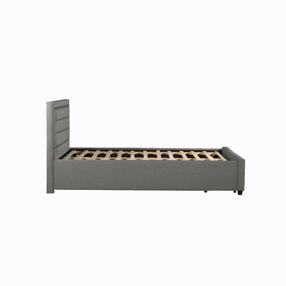 SY205 Full Bed w/ Storage FG33100-02 Light Brown Fabric