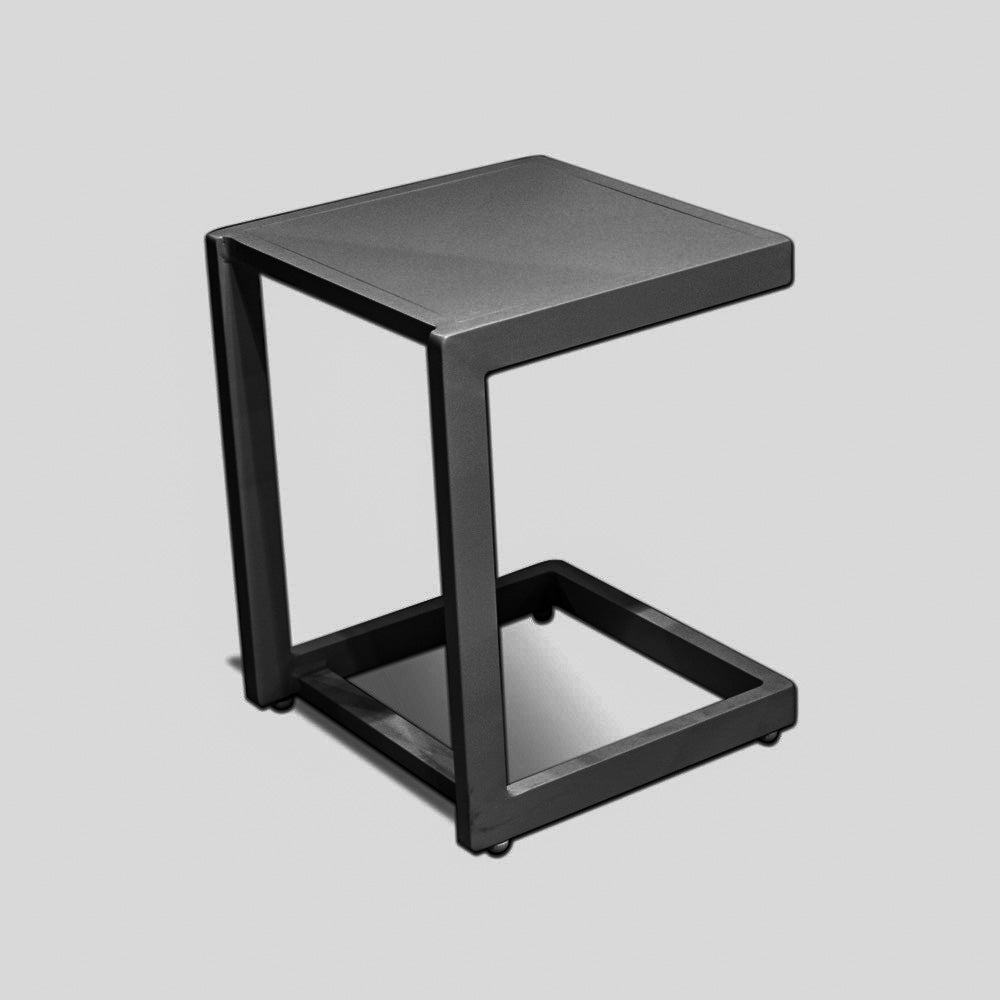 L-112 - Side Table Grey Aluminum Frame - 48672