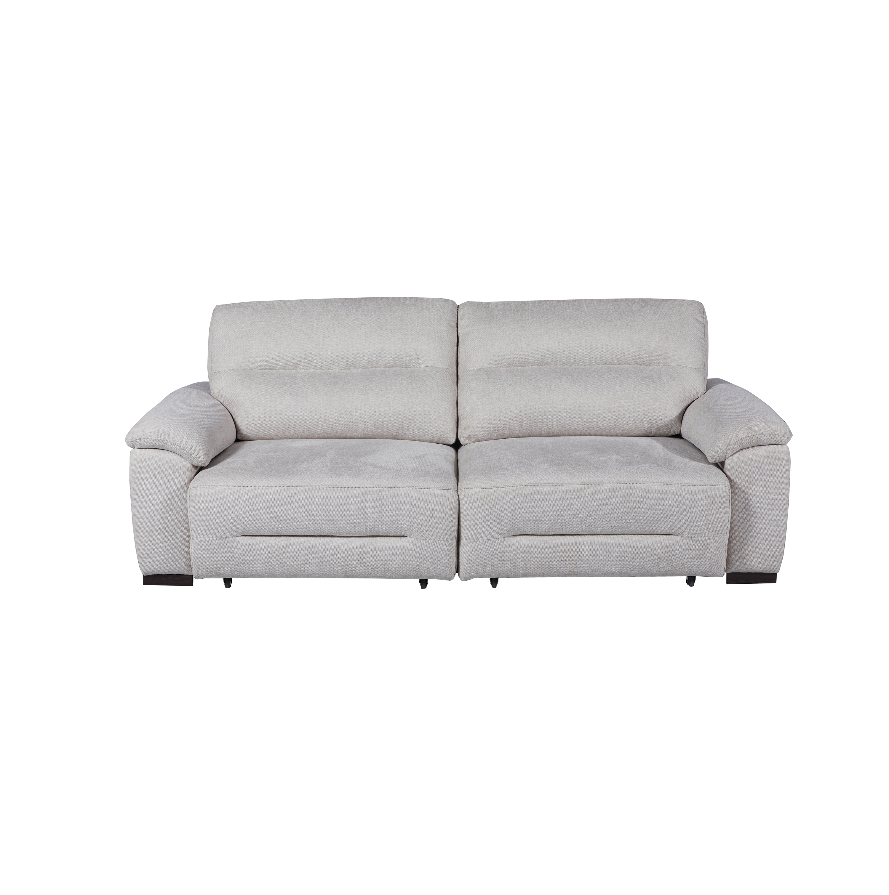 51109M 2-Seater Sofa w/ Power Extension Chaise Light Beige Fabric