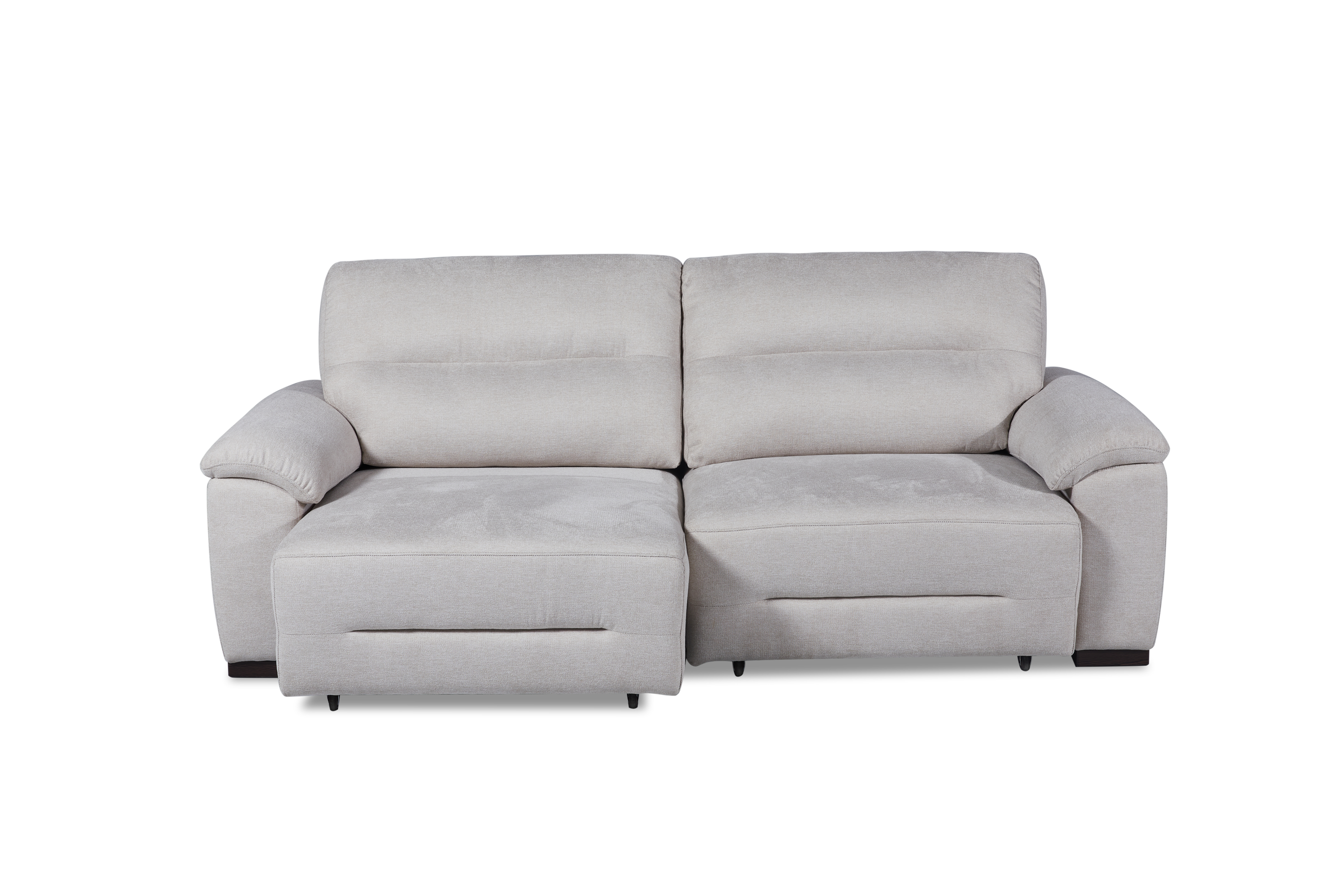 51109M 2-Seater Sofa w/ Power Extension Chaise Light Beige Fabric