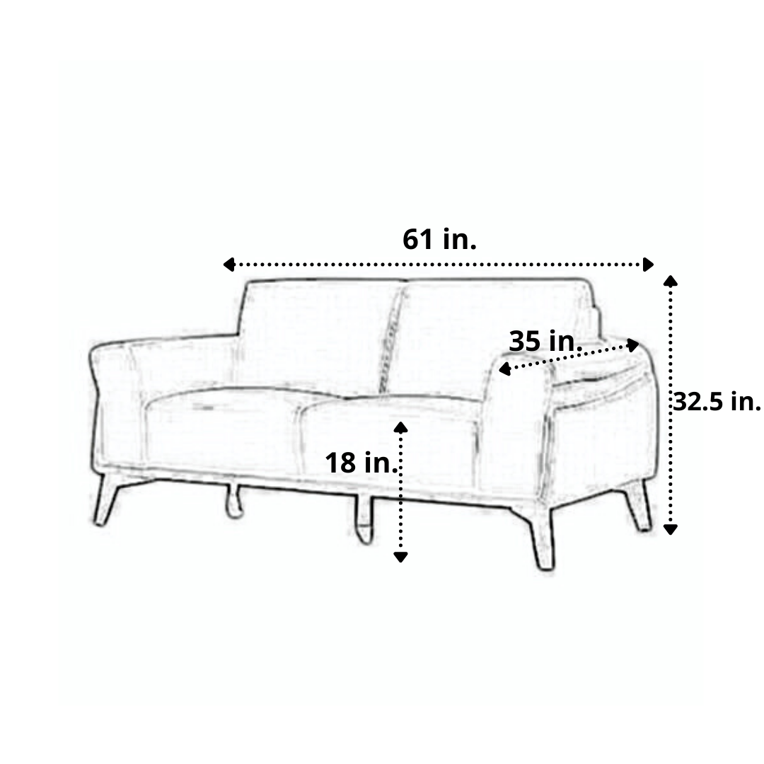 CUOMO - 2-Seater Leather Sofa - 45816