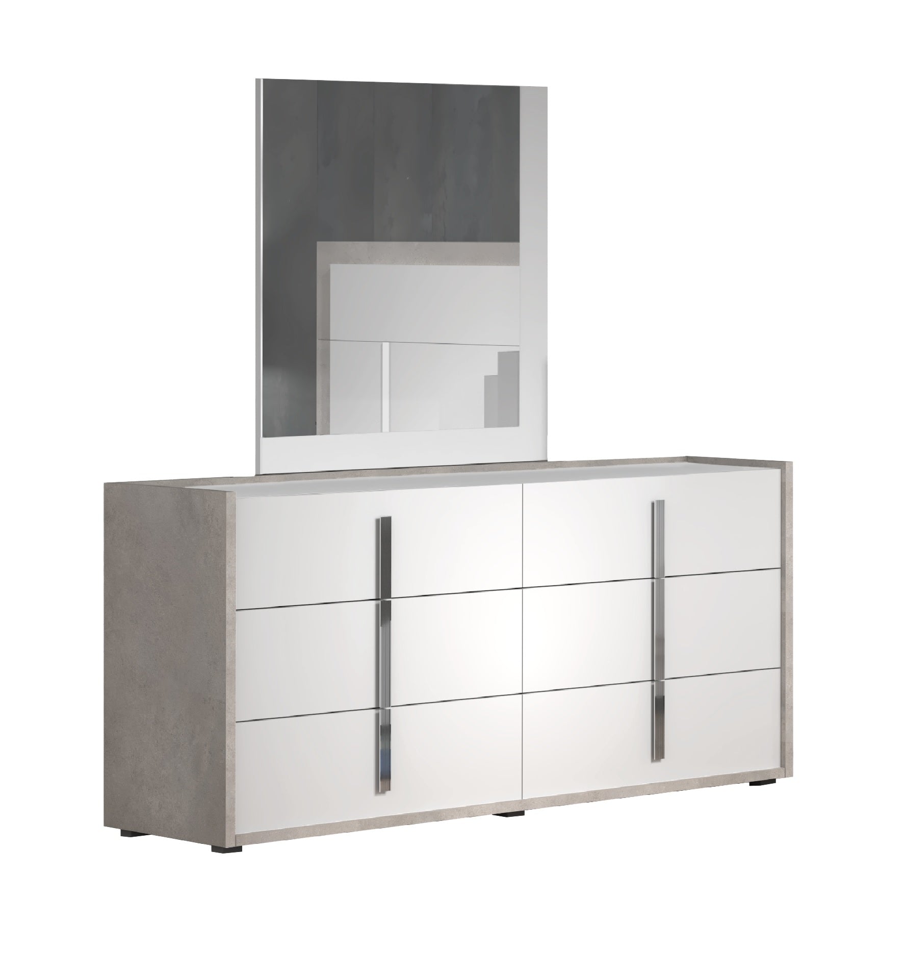 ADA Dresser + Mirror White/Grey