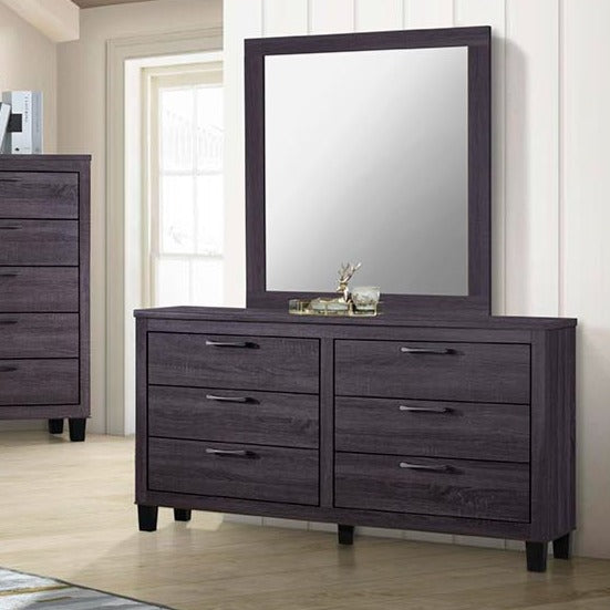 B051 Dresser + Mirror Grey