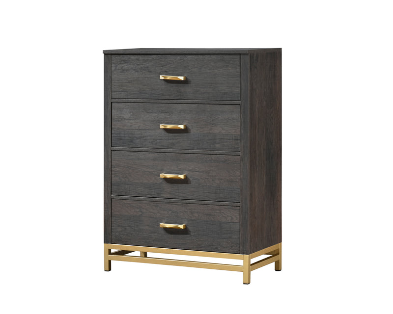 B3350-4 TREVOR Chest Ebony/Gold