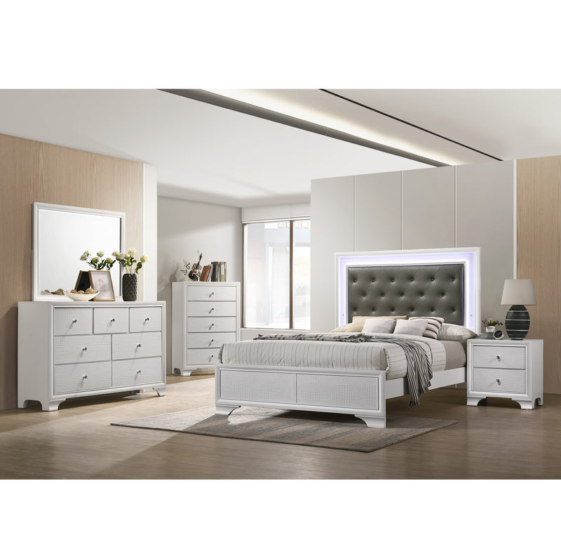 B4310 Lyssa - Full Bed + Dresser + Mirror + Nightstand
