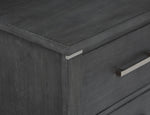 Odessa Bedroom Set Queen Bed + Dresser + Mirror + Nightstand Charcoal Grey