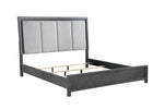 Odessa Bedroom Set Queen Bed + Dresser + Mirror + Nightstand Charcoal Grey