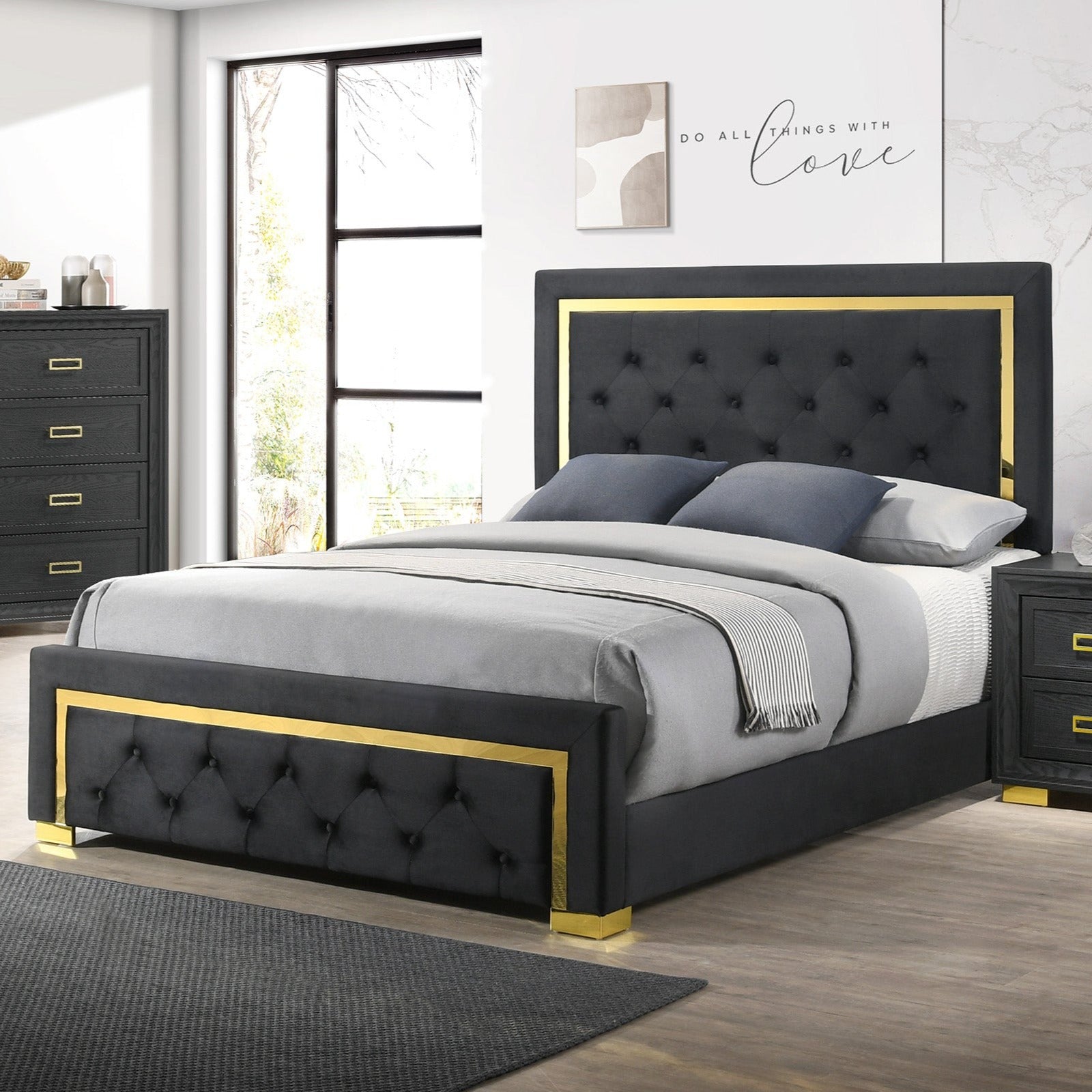 B9290-K-HBFB+KQ-Rail Pepe King Size Bed