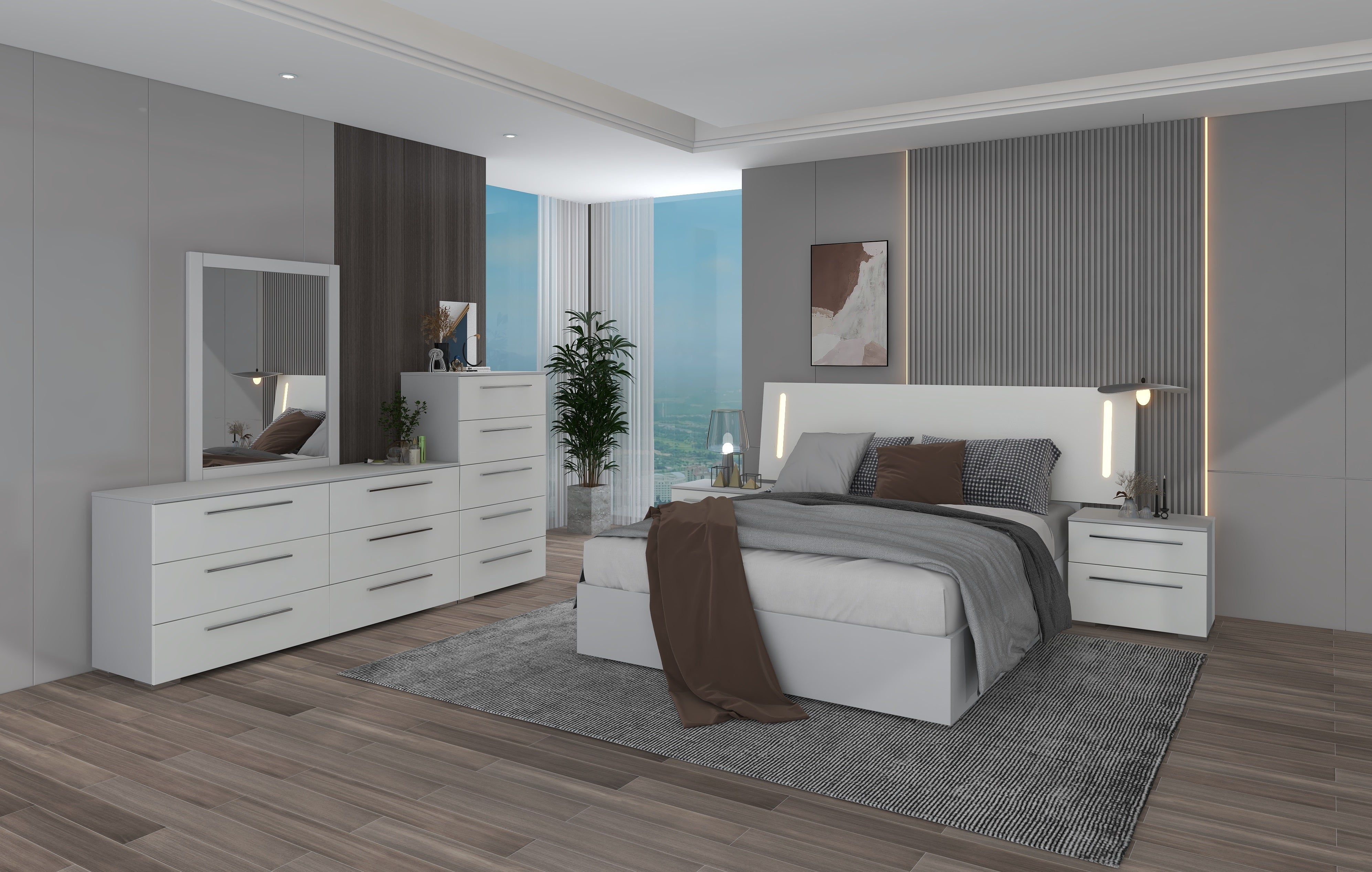 BELLA King Bed (Headboard+Rails+Metal Frame) 30M(28)