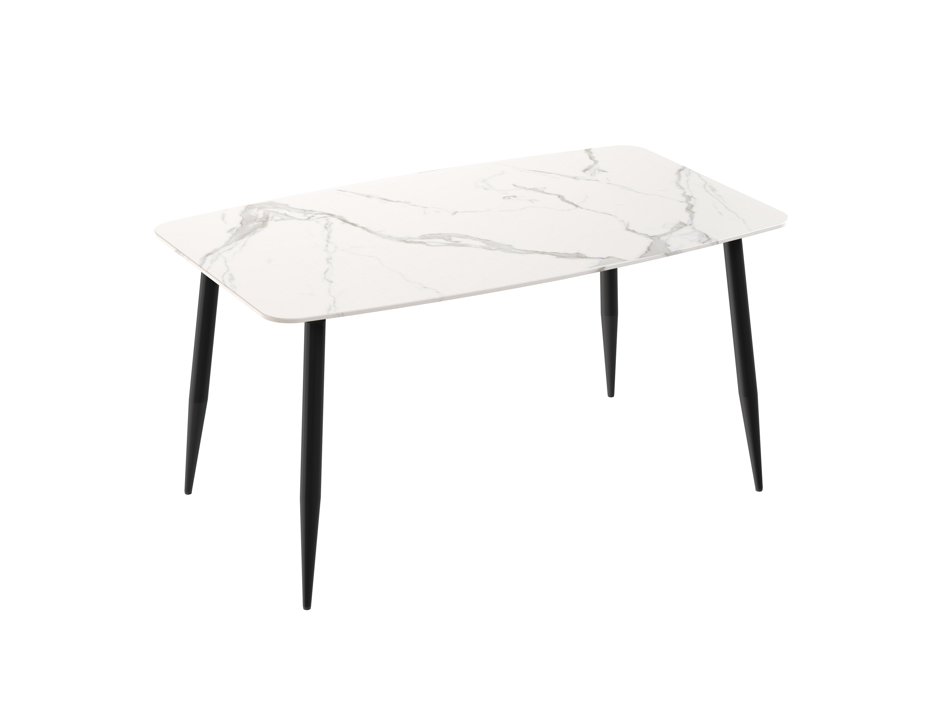 BELLMAR Dining Table 55 inch (Top+Base) 538 Sintered Stone/Snow White