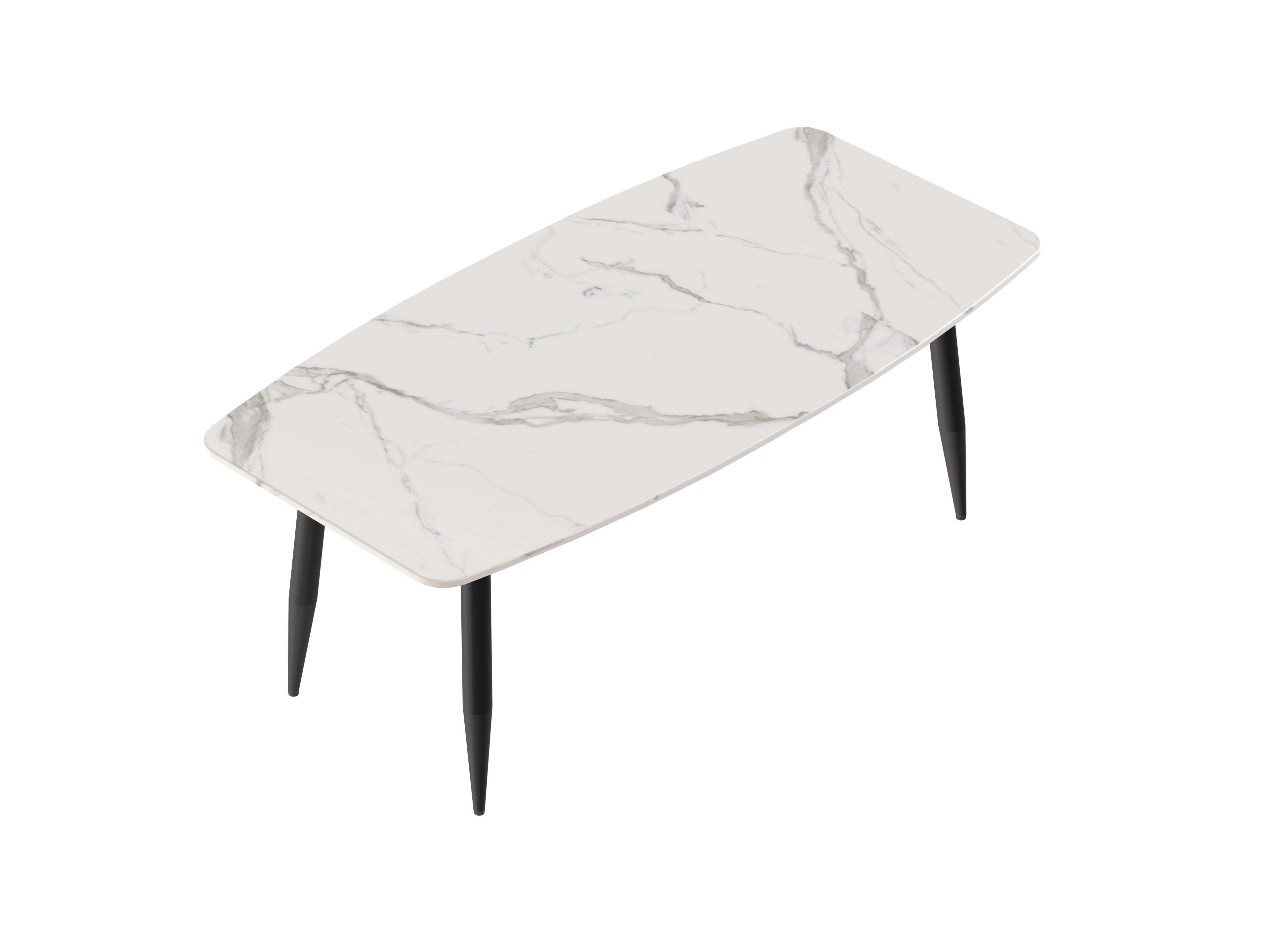 BELLMAR Coffee Table (Top+Base)538 Sintered Stone Snow White/512 Matte Black