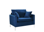 H1934 - Lounge Chair (Blue / Silver Metal Legs) - 47687