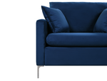 H1934 - Lounge Chair (Blue / Silver Metal Legs) - 47687