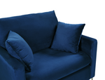 H1934 - Lounge Chair (Blue / Silver Metal Legs) - 47687