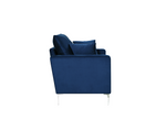 H1934 - Lounge Chair (Blue / Silver Metal Legs) - 47687