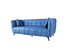 V-3222 - Sofa 77"L (Blue Fabric) - 47976