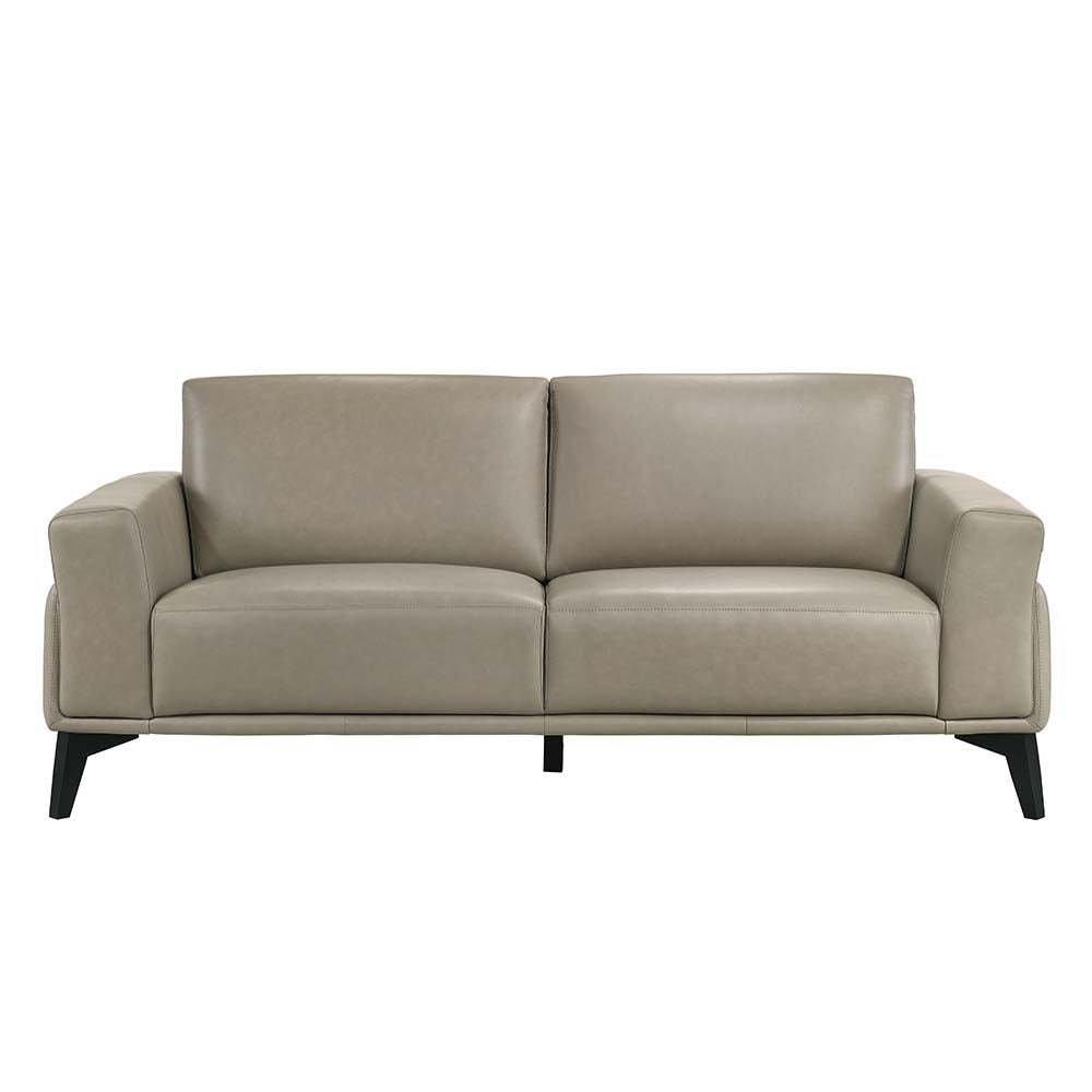 CUOMO 3-Seater Sofa Leather Beige