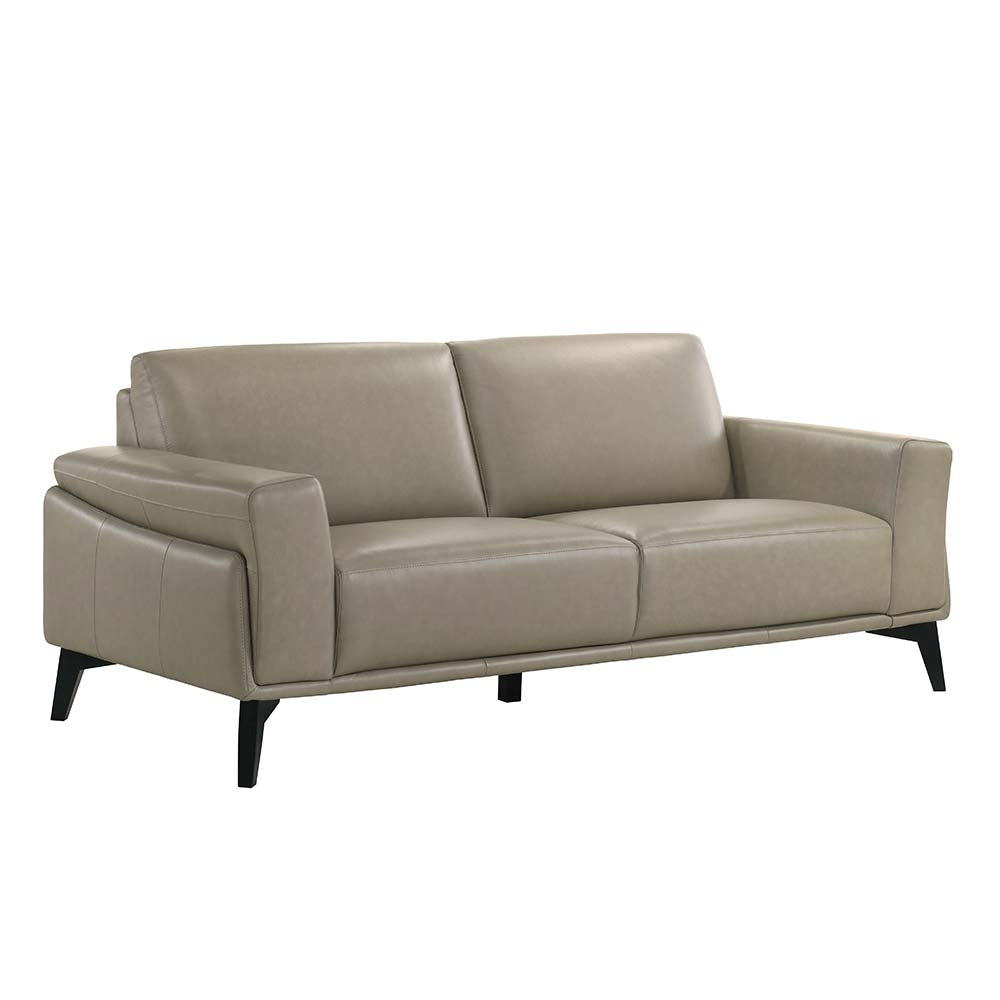 CUOMO 3-Seater Sofa Leather Beige