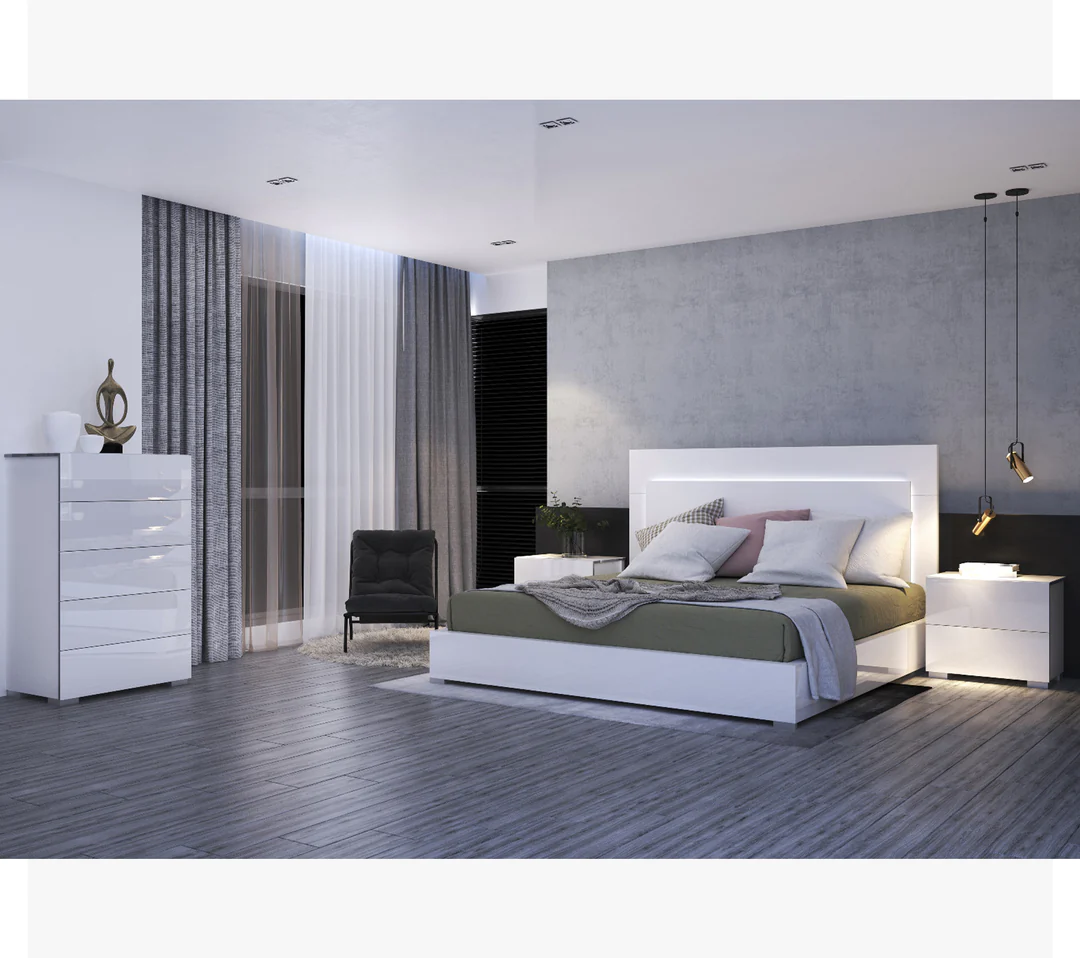 Giorgio - Queen Bed + Dresser + Mirror + Nightstand