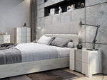 Fiorella King Size Bed (HB+FB+Rails+Supports+Platform) Frosted Ash