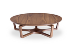 HEBE - Low Coffee Table 43"Dia x 12"H (Nogueira/Bronze) - 45323