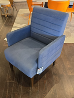 1224BGY-1 Accent Chair Blue Grey Velvet