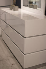 822HG Dresser + Mirror Set White