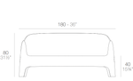 55022 SOLID SOFA 70¾"x31½"x31½" WHITE