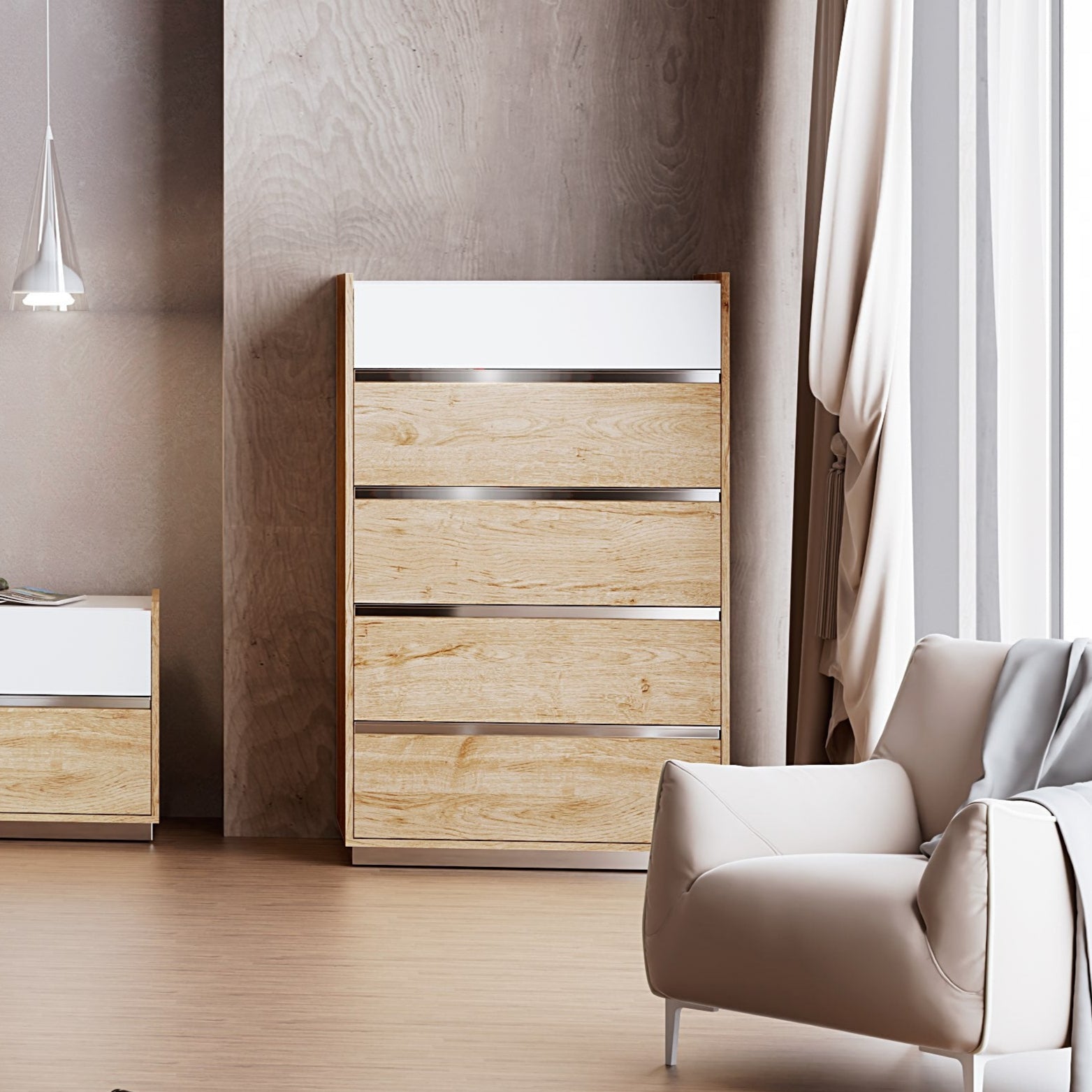 24036194BBO MONTECARLO Chest Bambu/White