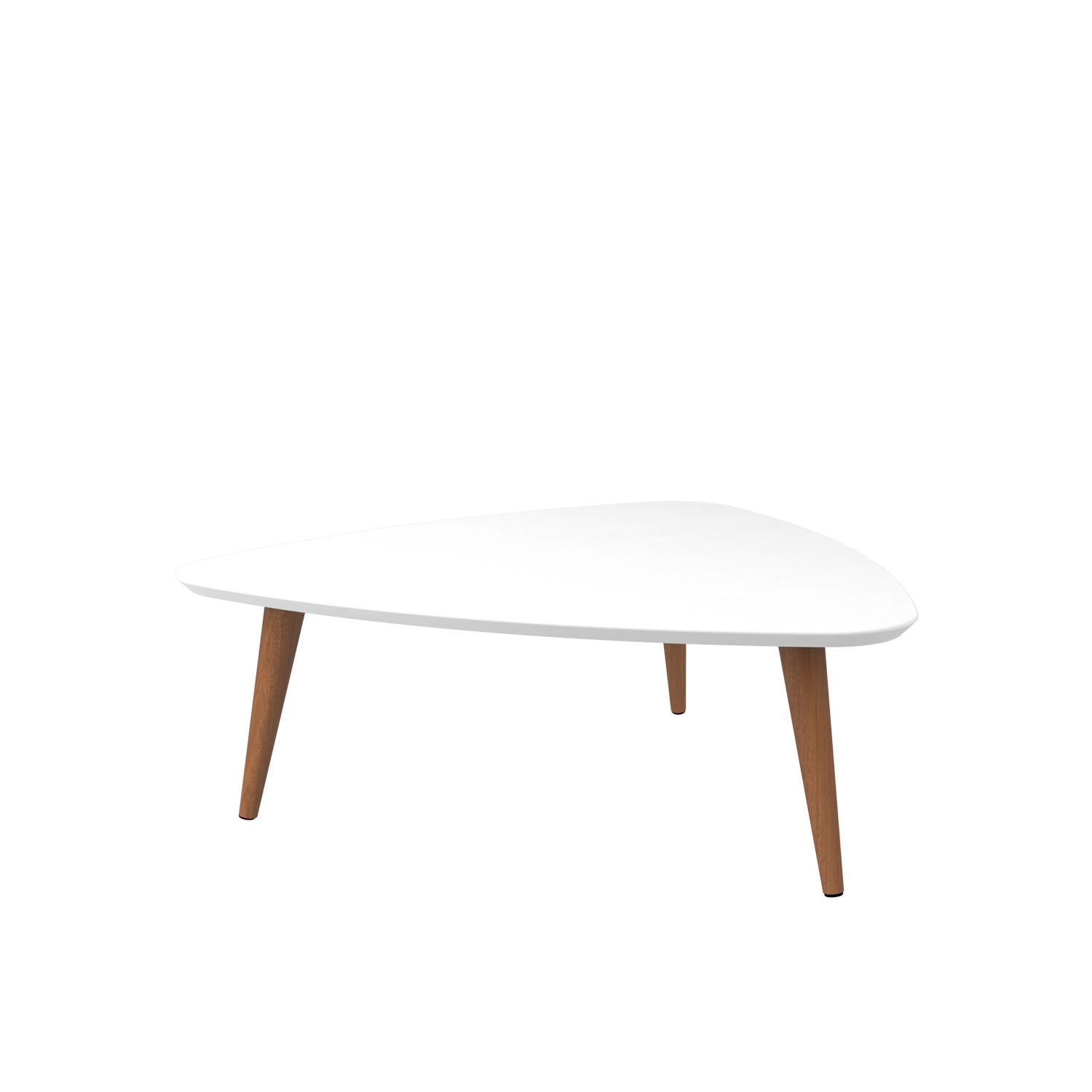 UTOPIA - Low Triangle Coffee Table (Gloss White) - 48165
