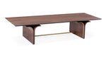 PAMPULHA - Coffee Table 63"W x 23.6" x 13.7"H (Nogueira/Gold) - 46775