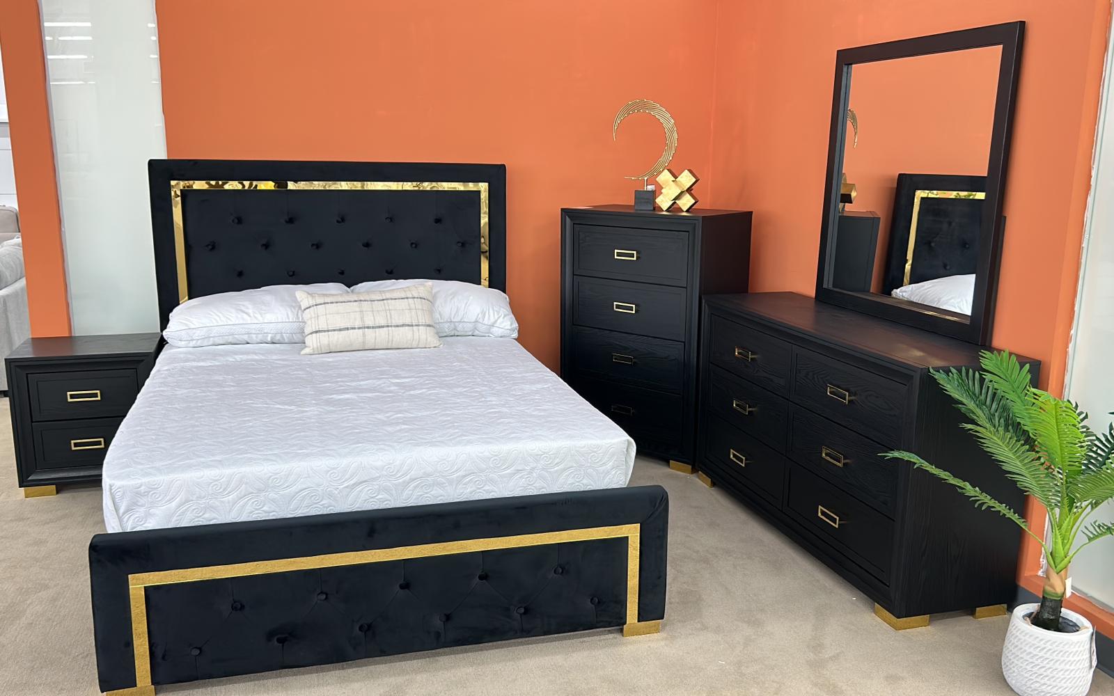 B9290 Pepe - King Bed + Dresser + Mirror + Nightstand