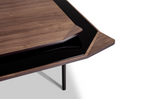 TANGRAM - Coffee Table 63"W x 31.5"D x 11.8"H (Nogal/Black) - 46774