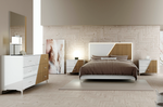 Triana Full Bedroom Set + Dresser + Mirror + Nightstand White/Natural