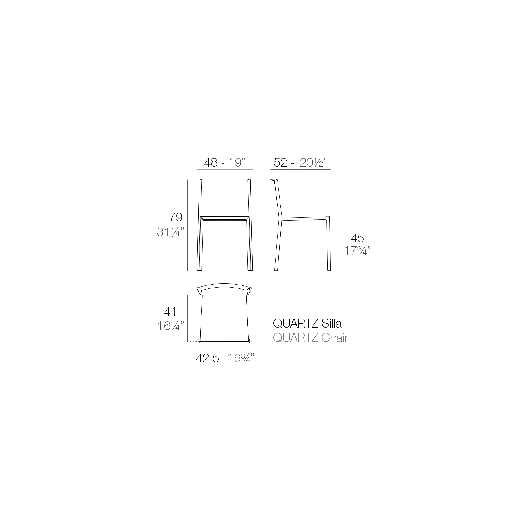 54194 QUARTZ CHAIR WHITE