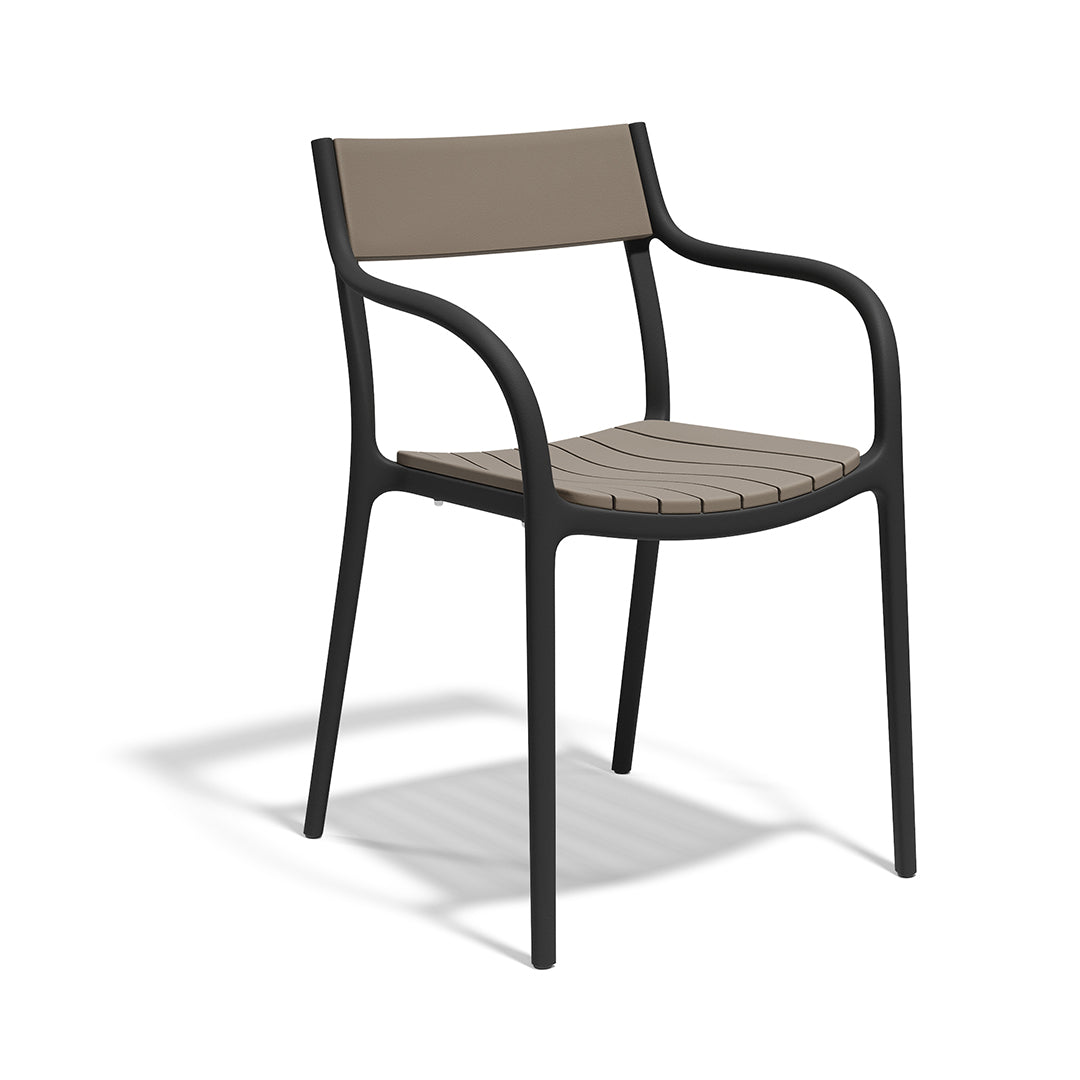 65061 MADISON SLATS CHAIR BLACK+TORTORA