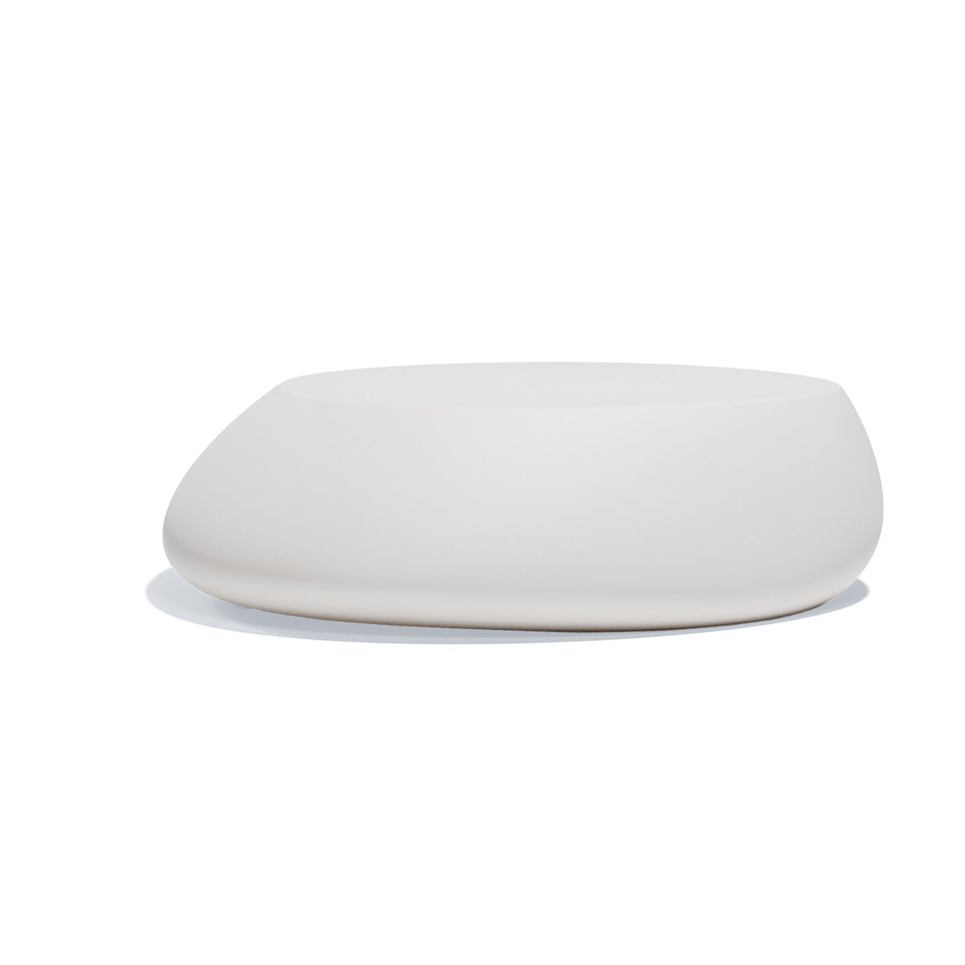 55007 STONE COFFEE TABLE 34¼"X32¾"X9¾" WHITE
