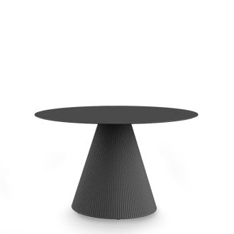 66130 GATSBY Dining Table Round 46 ¾" S50 Solid Core Black/Black Edge