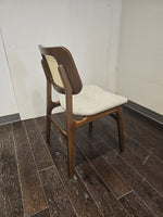 CAD879 MEGAN Dining Chair Imbuia/K579 Fabric/Palha Natural