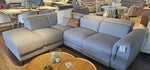 1520 Sectional w/ Power Recliner Chaise Left Light Grey Fabric