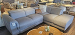 1520 Sectional w/ Power Recliner Chaise Right Light Grey Fabric
