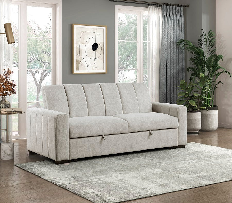 9622LG Sofa w/Pull Bed Beige Fabric