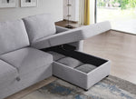 MB-2099 Reversible Sectional Bed+Chaise w/storage E20 Grey Fabric