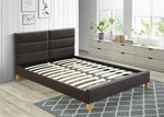BBT-6107 - Full Size Bed (Brown Fabric) - 47641