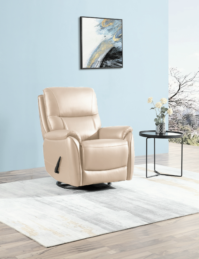 CH632 Swivel Rocker Recliner (manual) B925-65 Beige Full Leather