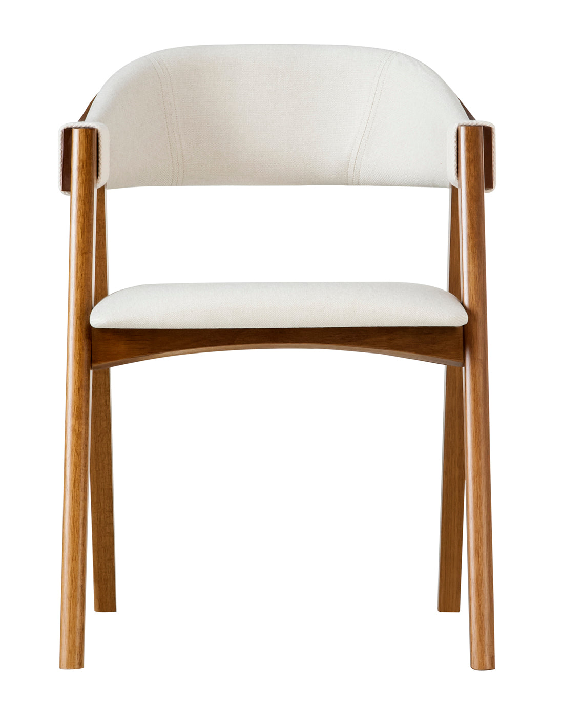 CAD289 CORDA Dining Chair I-72 Fabric/Imbuia-Corda Cru