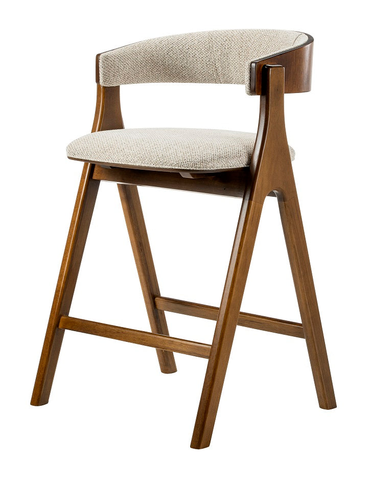 CAD952 DANTE Barstool (Counter Height) Amendoa/H75 Sand Beige Fabric